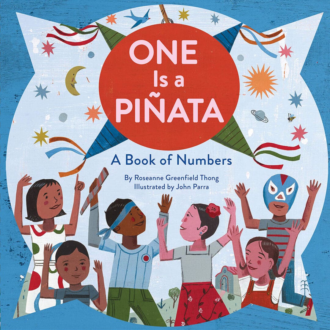 A book cover with children and the words " one is a piñata ".