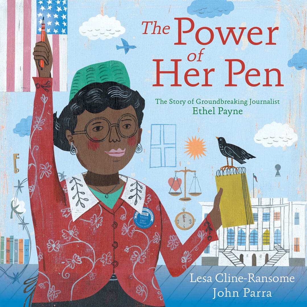 A picture book cover with an african american woman holding up her fist.